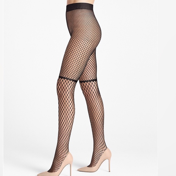 Wolford Accessories - Wolford Early Haze Fishnet Tights Black NWT